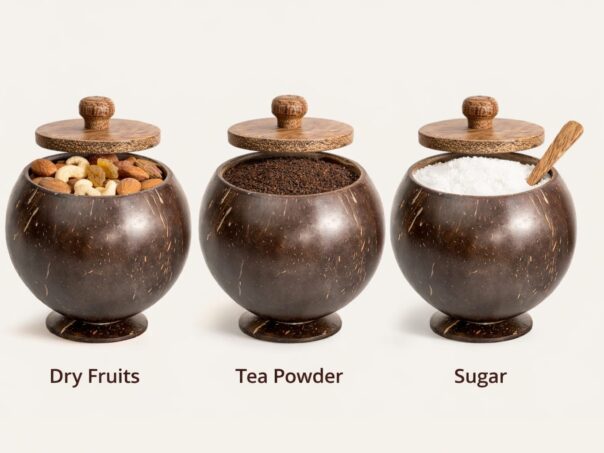 Coconut Shell Container with Lid