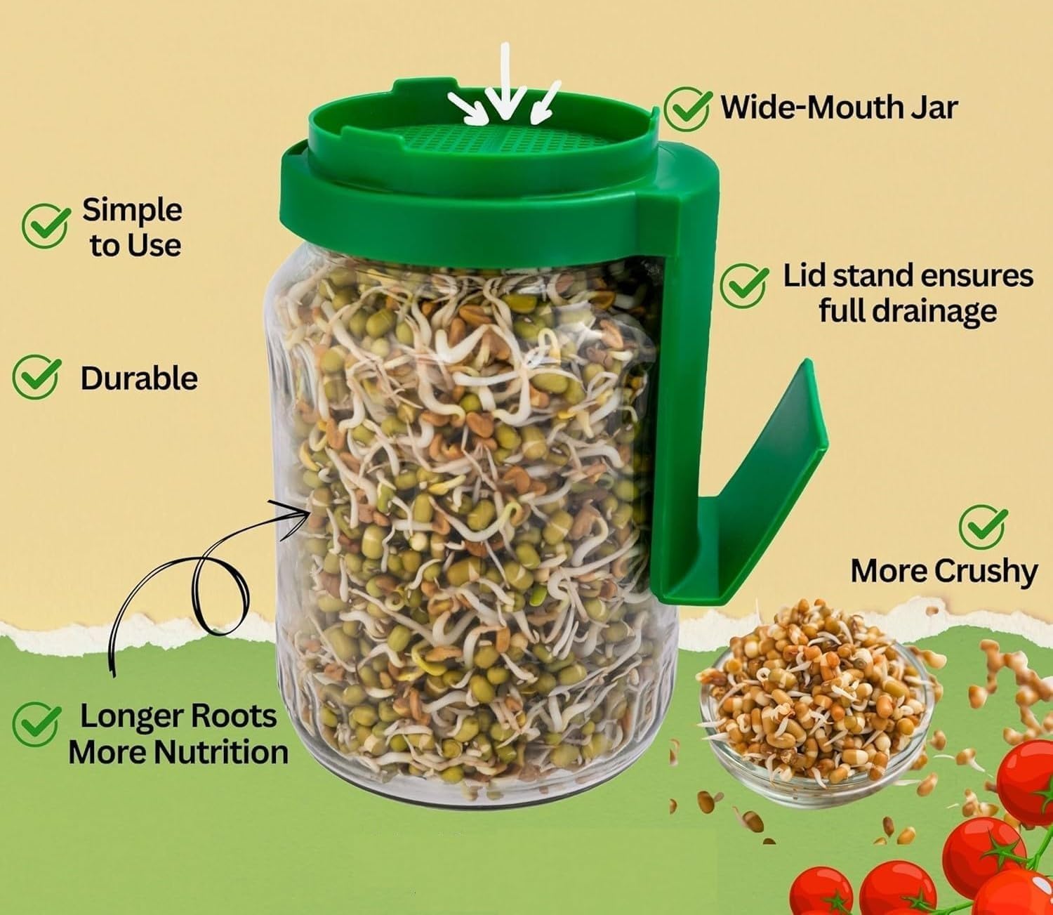 Sprouts and Microgreens Jar