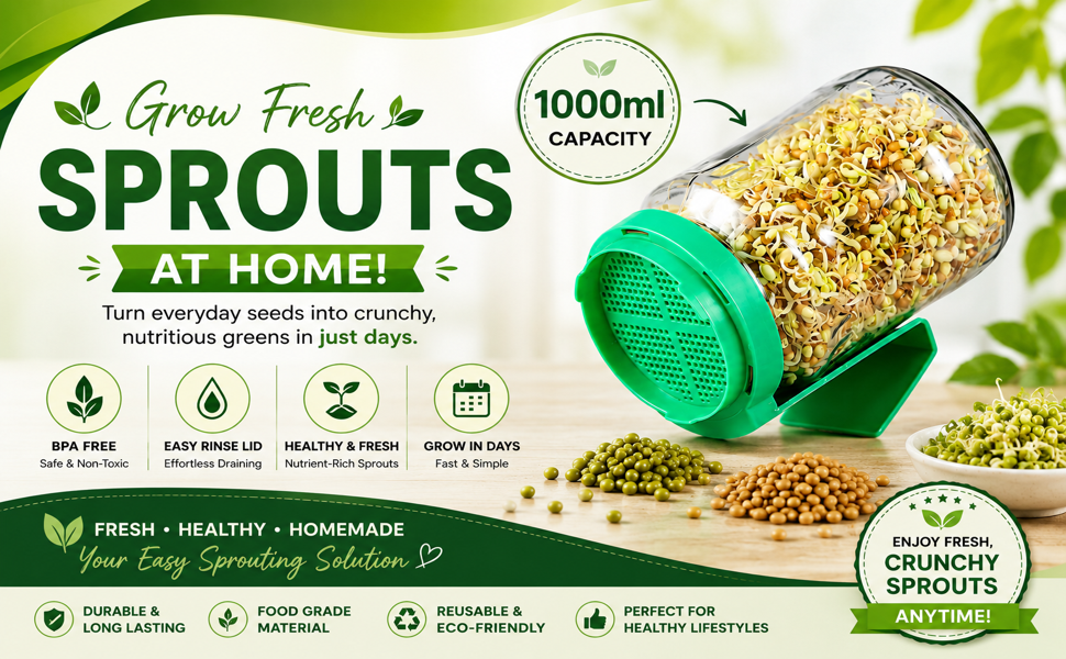 Sprouts and Microgreens Jar